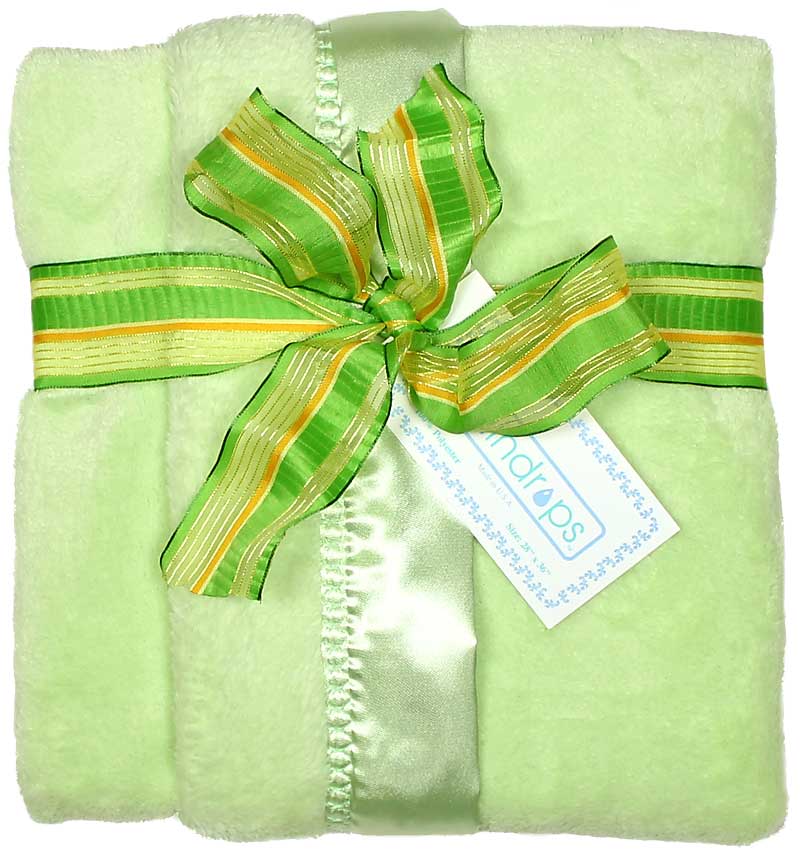 R1163 Sage Green Flurr Receiving Blanket – RaindropsBaby