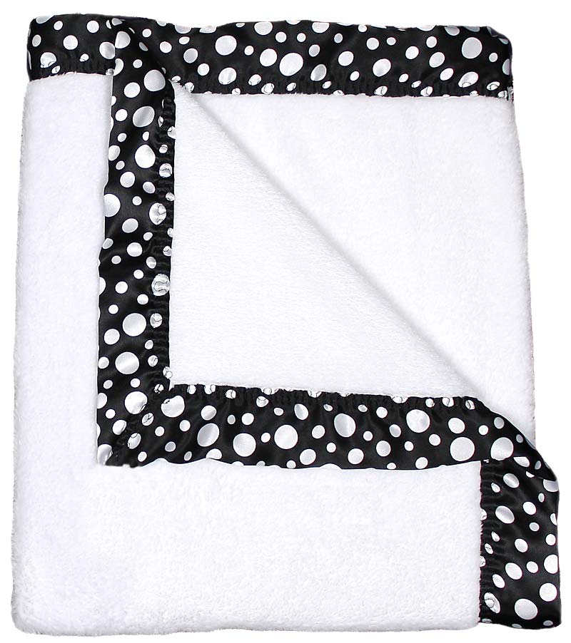 R1171 White Dot Flurr Receiving Blanket