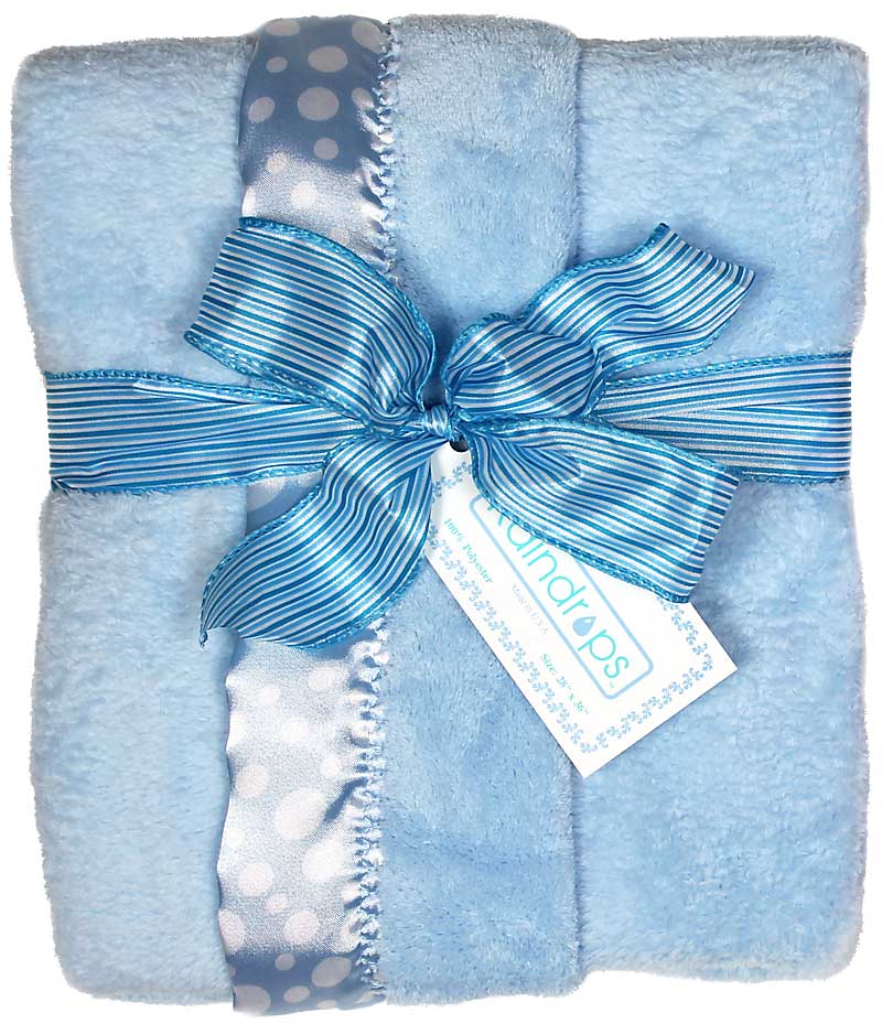 R1172 Blue Dot Flurr Receiving Blanket