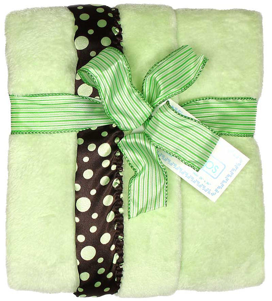 #1173 Sage Dot Flurr Receiving Blanket