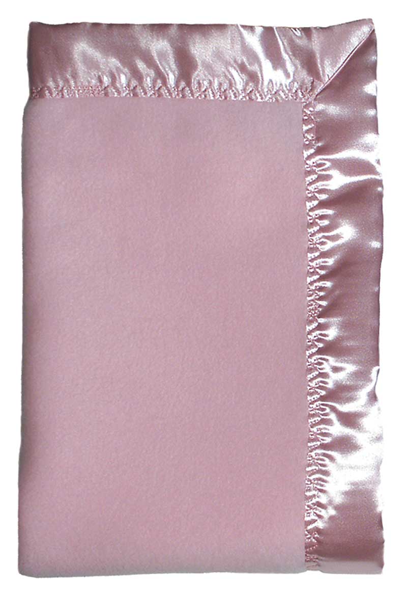 #1400 Pink Fleece Crib Blanket