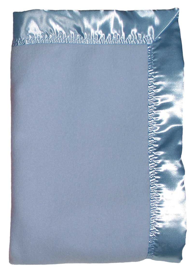 R1402 Blue Fleece Crib Blanket