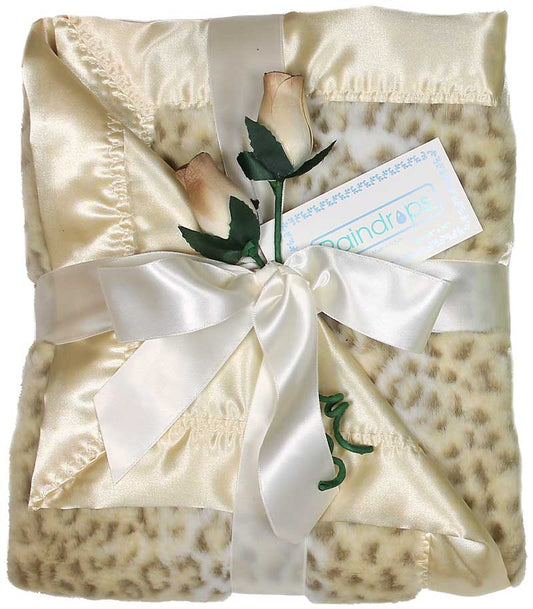 #1701 Ivory Faux Fur Receiving Blanket