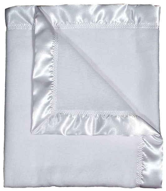 R1801 White Fleece Receiving Blanket