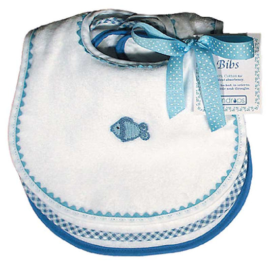 R26350B Blue Pastel Teething Bib Set