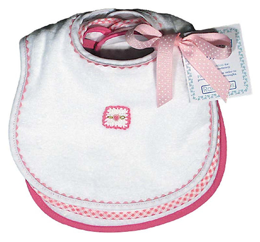 R26350P Pink Pastel Teething Bib Set