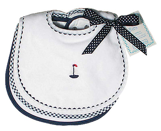 R26355N Navy Primary Teething Bib Set