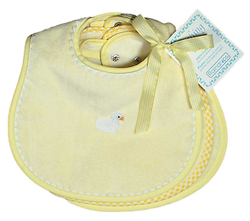 R26359Y Solid Yellow Teething Bib Set