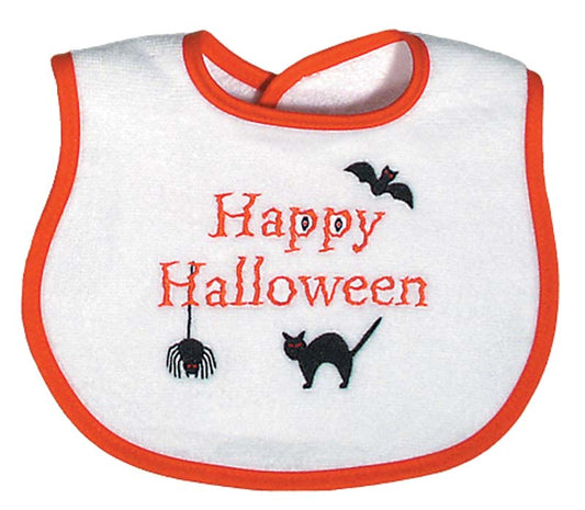 #6002X "Happy Halloween, Boo" Embroidered Bib