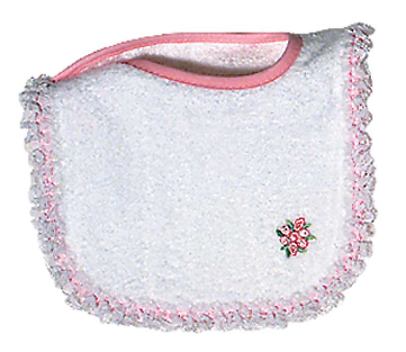 #6120 Assorted Appliqued Lace Girl Bib