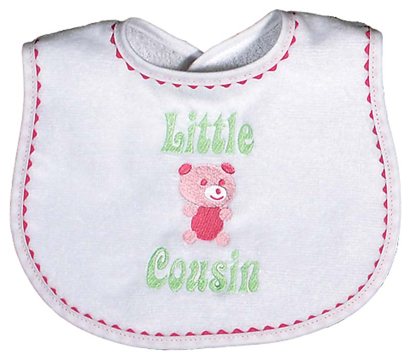 #6353 "Little Cousin" Embroidered Bib