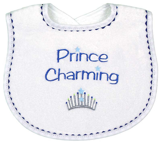 R6395R "Prince Charming" Embroidered Royal Bib