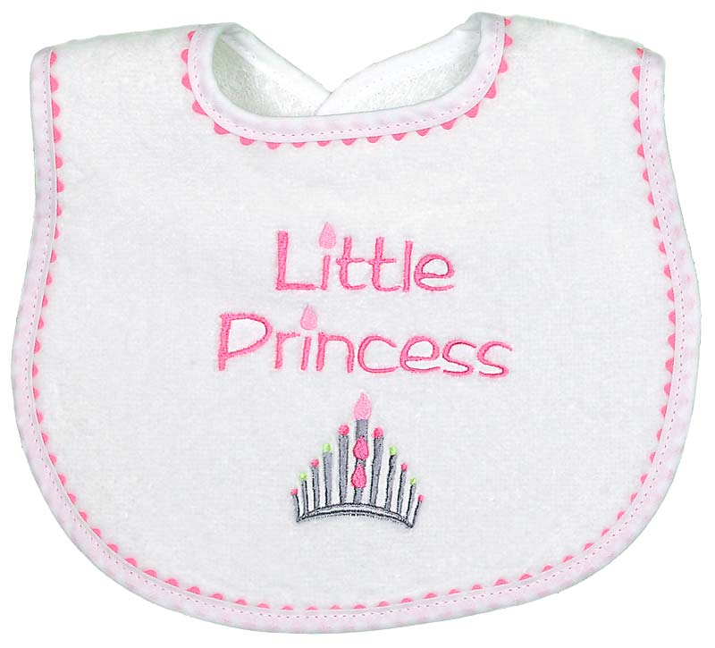 #6395 "Little Princess, Prince Charming" Embroidered Bibs