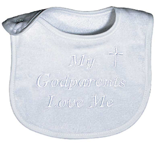 #6455 "My Godparents Love Me" Bib