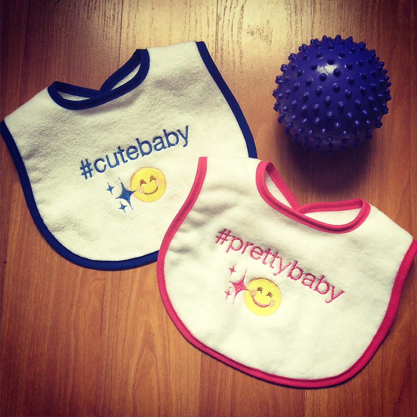 #6481 "#Sillybaby, #Sweetbaby, #Prettybaby" Embroidered Bibs