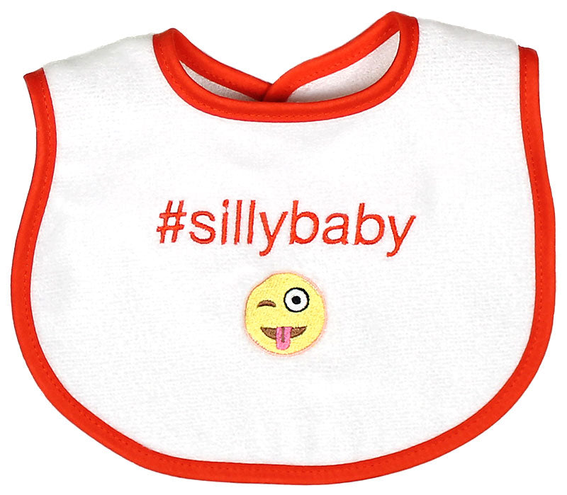 #6481 "#Sillybaby, #Sweetbaby, #Prettybaby" Embroidered Bibs