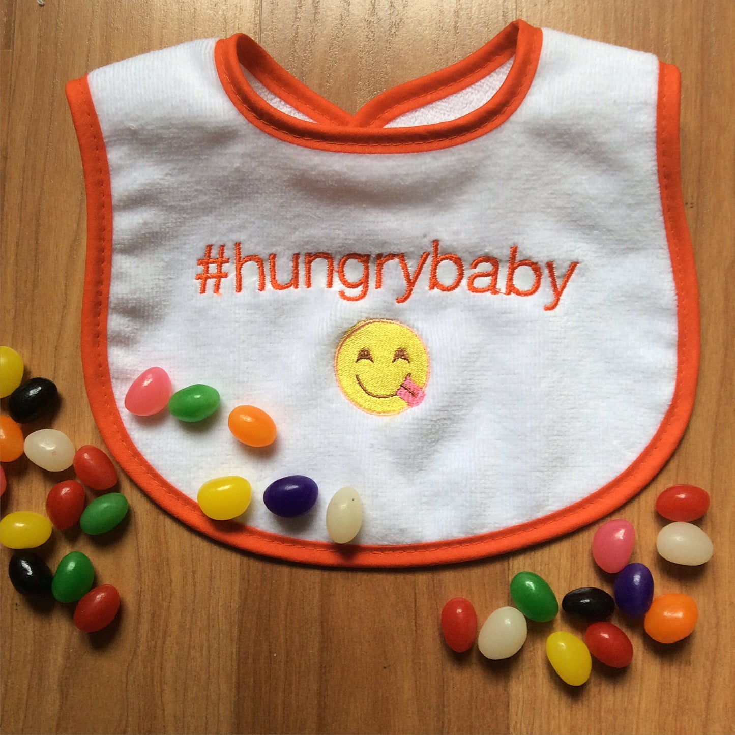 R6487HU "#HungryBaby" Embroidered Unisex Bib