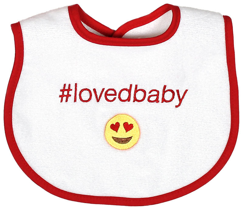 #6487LO "#LovedBaby" Embroidered Bib