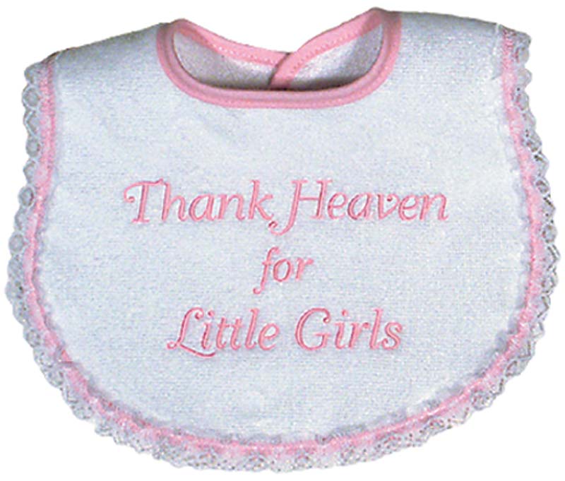 #6555 "Thank Heaven for Little Boys, Girls, Ones" Embroidered Bibs