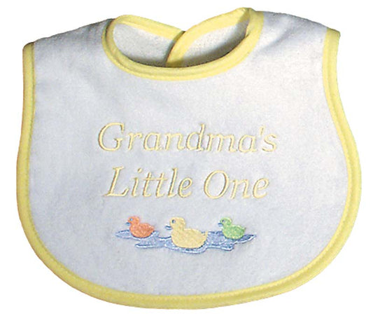 R6631Y "Grandma's Little One" Embroidered Yellow Bib