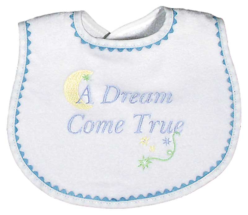 #6847 "A Dream Come True" Embroidered Bibs