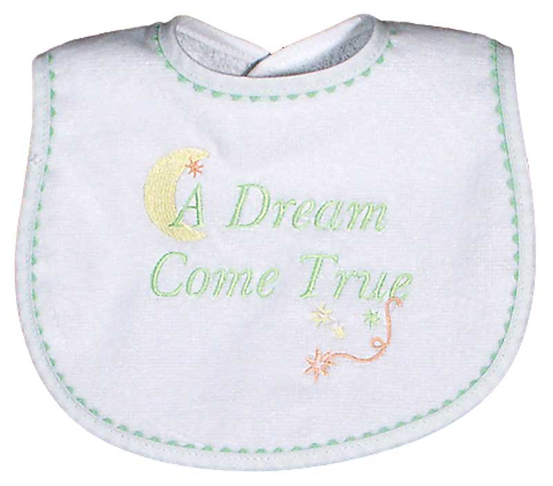 #6847 "A Dream Come True" Embroidered Bibs