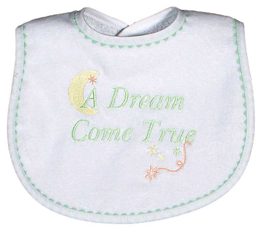 R6847G "A Dream Come True" Embroidered Green Bib