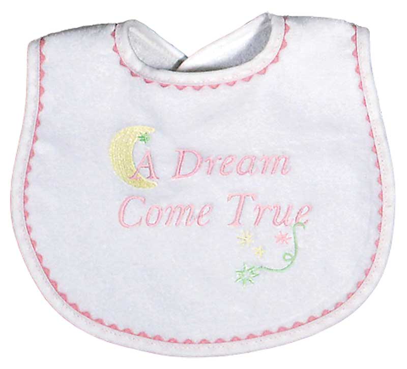 #6847 "A Dream Come True" Embroidered Bibs