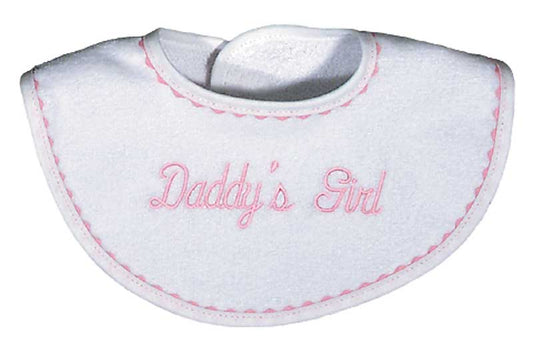 #6900 "Daddy's, Mommy's Girl" Embroidered Bib