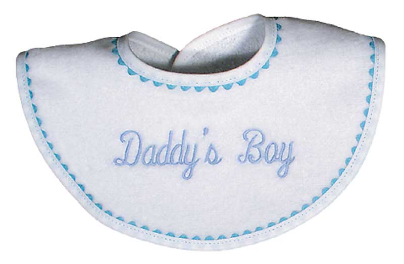 R6901D "Daddy's Boy" Embroidered Blue Bib