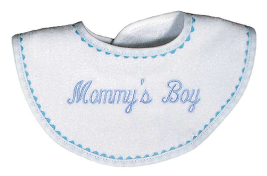 #6901 "Mommy's, Daddy's Boy" Embroidered Bib