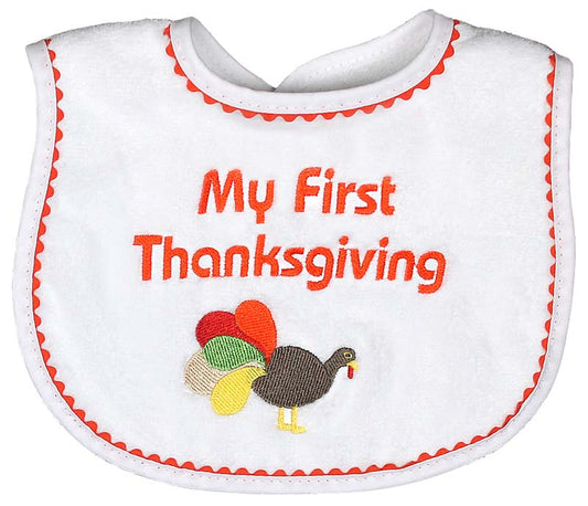 R6931XR "My First Thanksgiving" Embroidered Unisex Bib