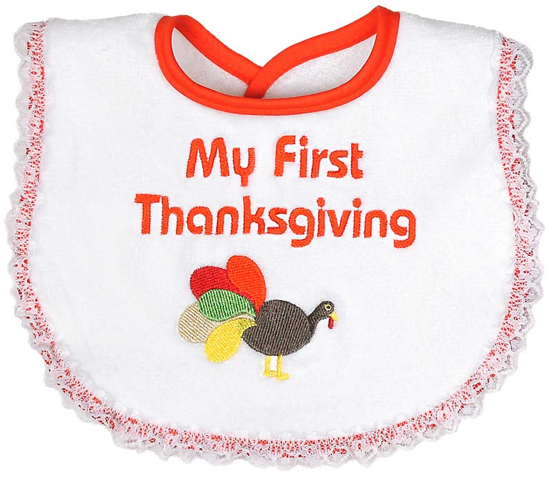 #6931X "My First Thanksgiving" Embroidered Bib