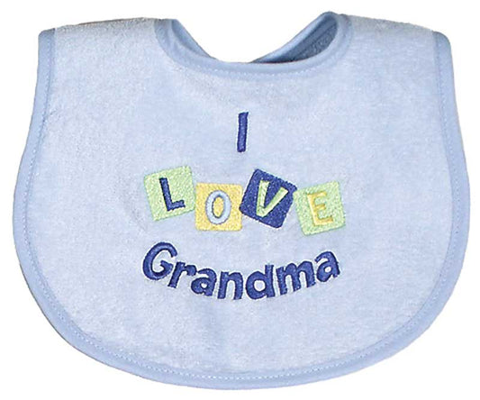 #6953 "I Love Grandma" Embroidered Bibs