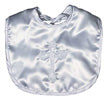 #7300  White Satin Embroidered Cross Bib