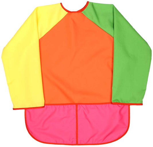 R7784OR Girl Pre-School and Kindergarten Orange Art Smock